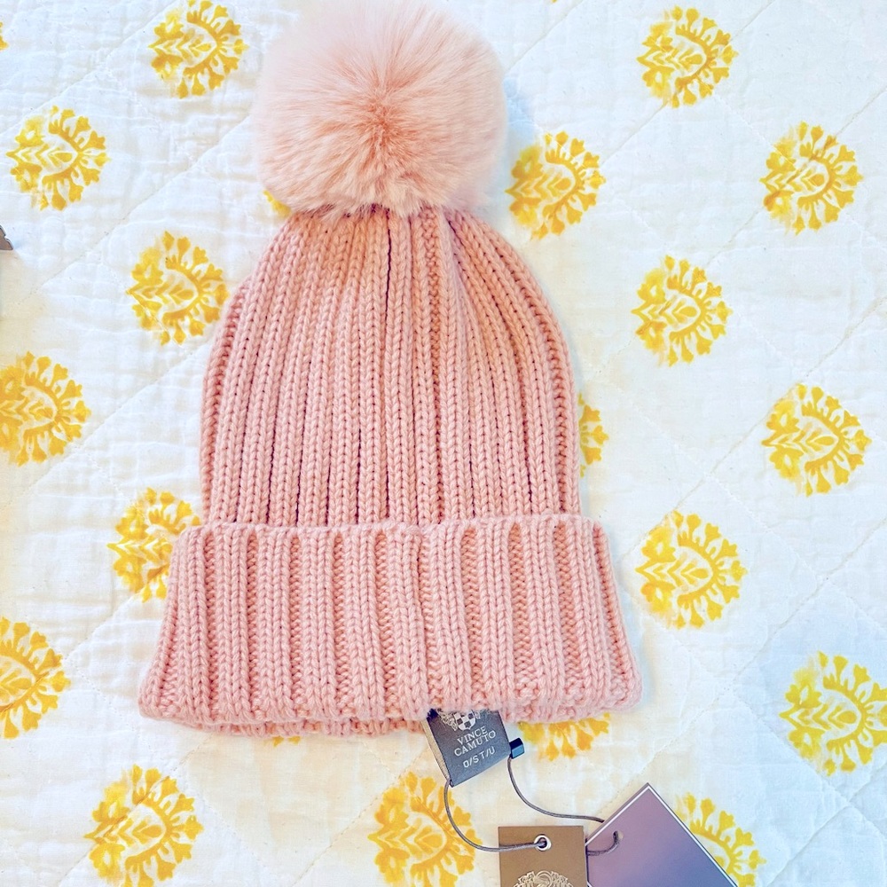 NWT Vince Camuto Pom Beanie